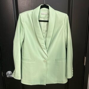 Alice + Olivia Light Green Mint Blazer